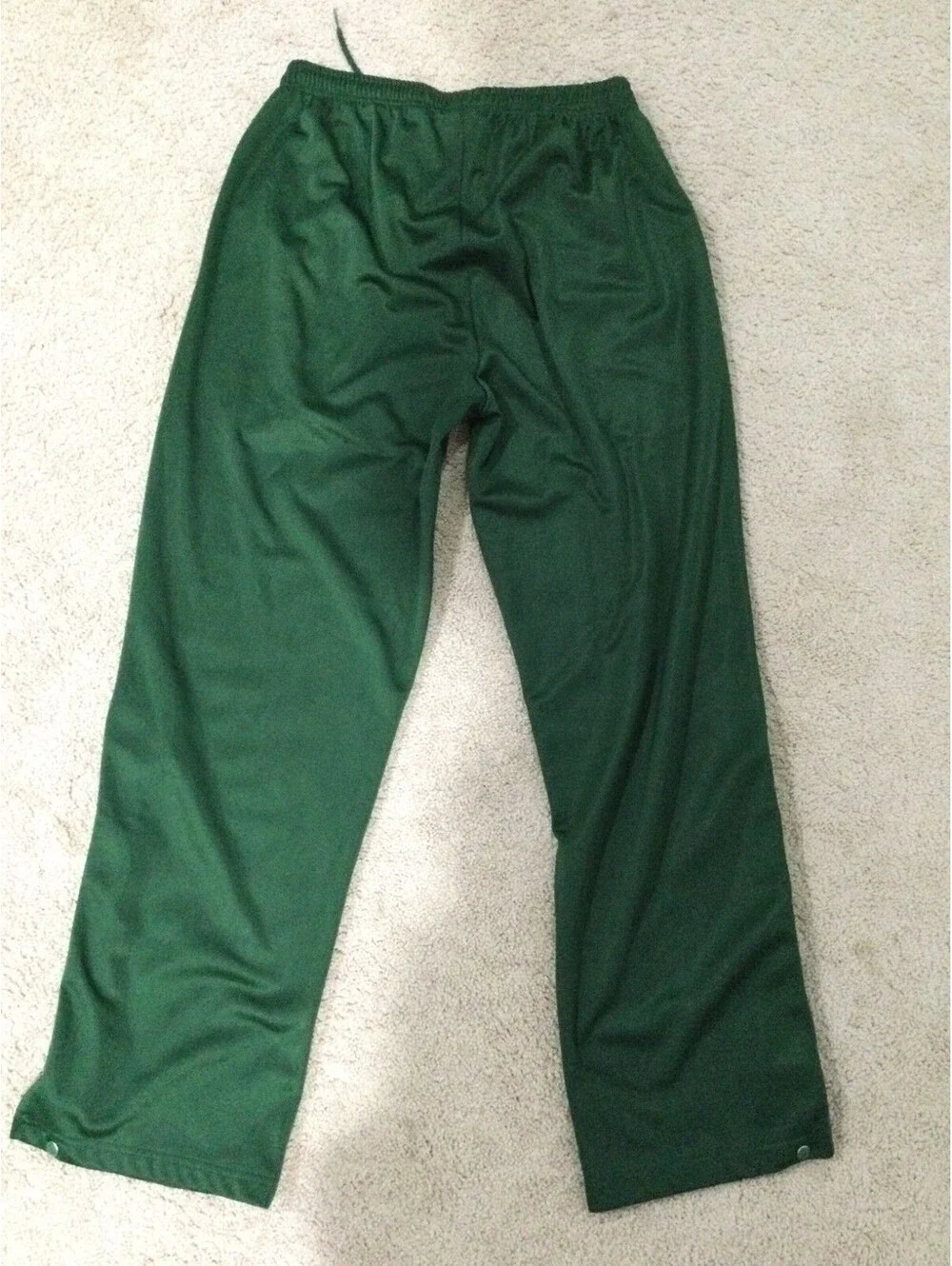 VTG 90s Don Alleson Athletic Bottom Zip Snap Sweat Pants Green Mens M 30